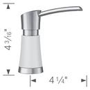 BLANCO PVD Steel/White Deck Mount Soap Dispenser in White with Stainless Steel for  442028 Kitchen Faucet 