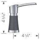 BLANCO PVD Steel/Cinder Deck Mount Soap Dispenser in Cinder with Stainless Steel for  442028 Kitchen Faucet 