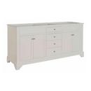 Double Bowl Vanity with 4-Door and 4-Drawer in Polar White