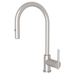 Single Handle Pull Down Kitchen Faucet in Satin Nickel