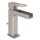 Single Handle Waterfall Bathroom Sink Faucet in Satin Nickel Lever Handle