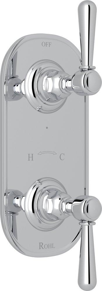 ROHL&reg; Polished Chrome Two Handle Bathtub & Shower Faucet (Trim Only) 