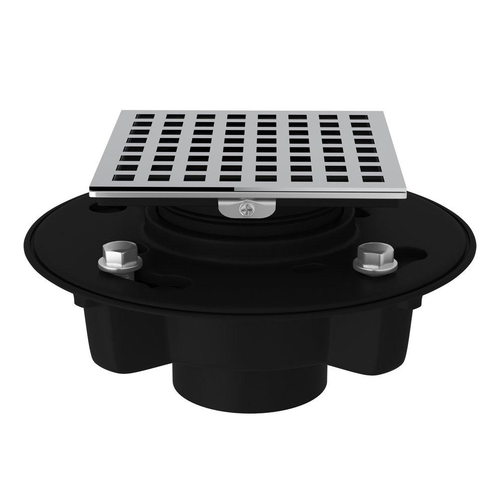 ROHL&reg; Polished Chrome 3 in. Push On Plastic Shower Drain 