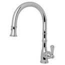 Perrin & Rowe Polished Chrome Single Handle Pull Down Kitchen Faucet 