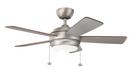 42 in. 48W 5-Blade LED Ceiling Fan in Brushed Nickel