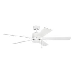 67W 5-Blade Ceiling Fan with 60 in. Blade Span in Matte White
