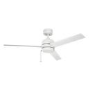 50W 3-Blade Ceiling Fan with 52 in. Blade Span in Matte White