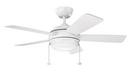 48W 5-Blade Ceiling Fan with 42 in. Blade Span in Matte White