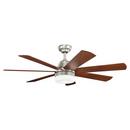 32W 7-Blade LED Ceiling Fan with 56 in. Blade Span in Brushed Nickel