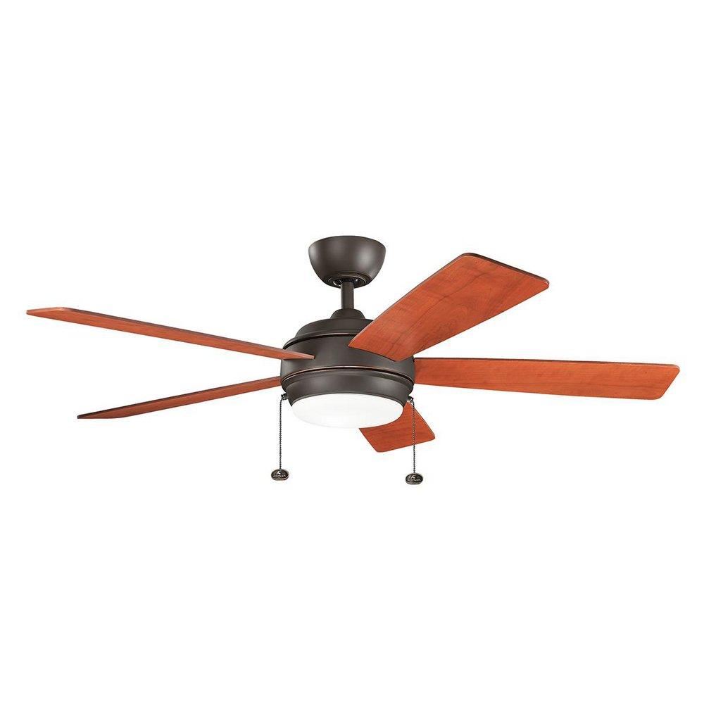Kichler Lighting Olde Bronze 53W 5-Blade Ceiling Fan with 52 in. Blade Span and 1-Light 