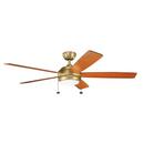 Kichler Lighting Natural Brass 60 in. 5 Blade Indoor Ceiling Fan 