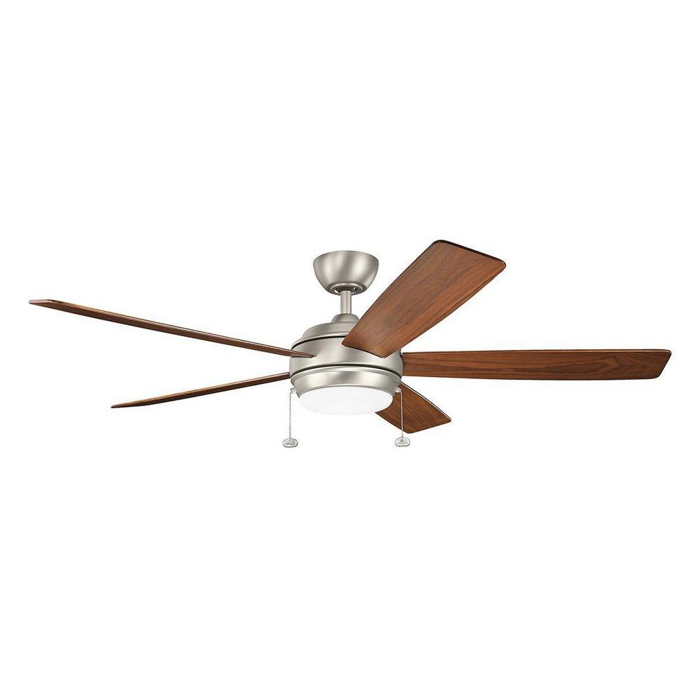 Kichler Lighting Brushed Nickel 71W 5-Blade Ceiling Fan with 60 in. Blade Span and 1-Light 