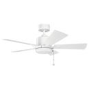 48W 5-Blade Ceiling Fan with 42 in. Blade Span in Matte White