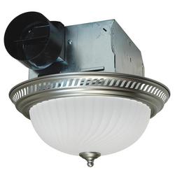 70 CFM Ceiling Mount Decorative Bathroom Exhaust Fan with LED Light in Nickel - 4 Sones