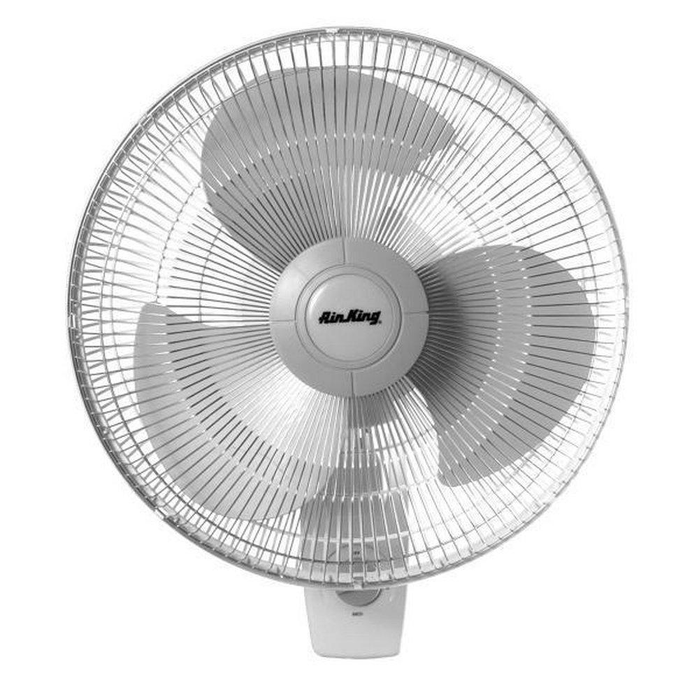 Air King America Inc White 12 in. 3-Blade Wall Mount Oscillating Fan 