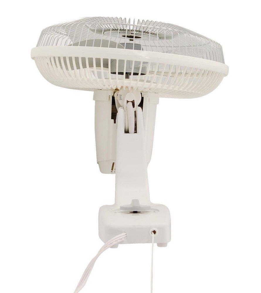 Air King America Inc White 12 in. 3-Blade Wall Mount Oscillating Fan 