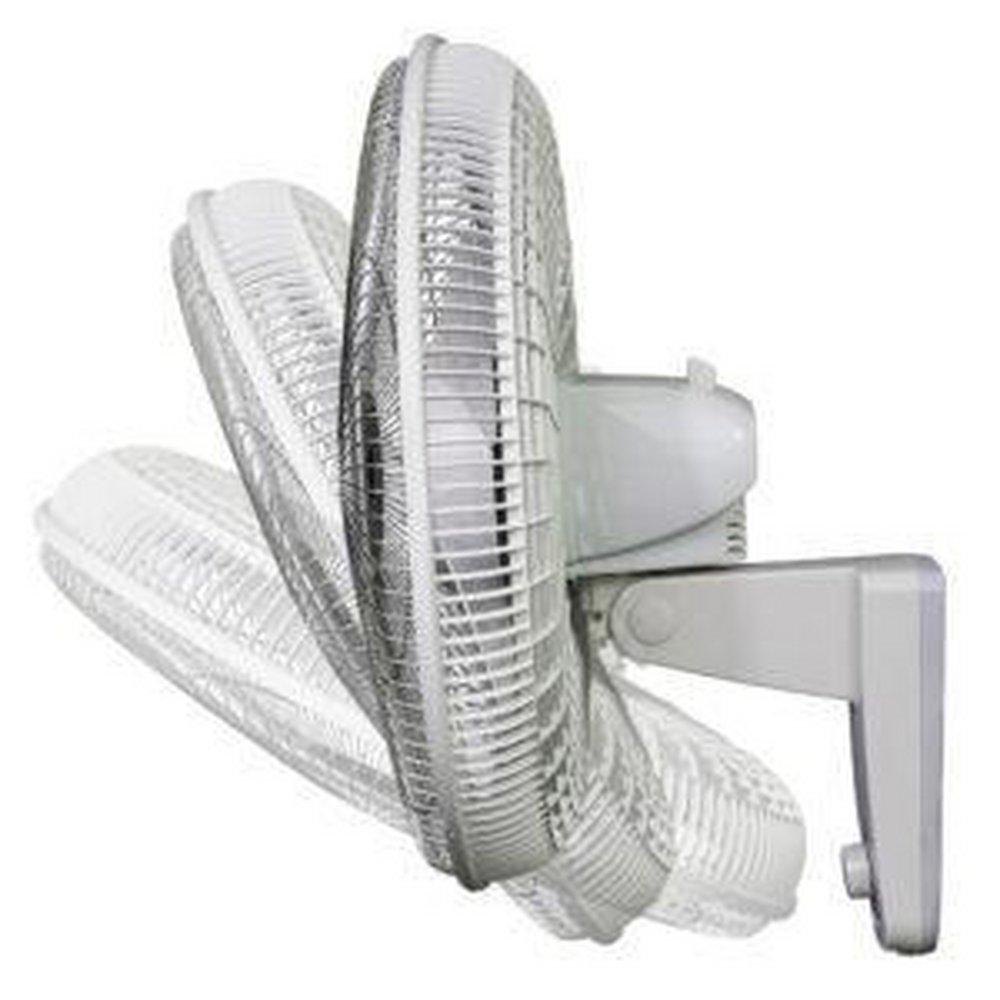 Air King America Inc White 12 in. 3-Blade Wall Mount Oscillating Fan 