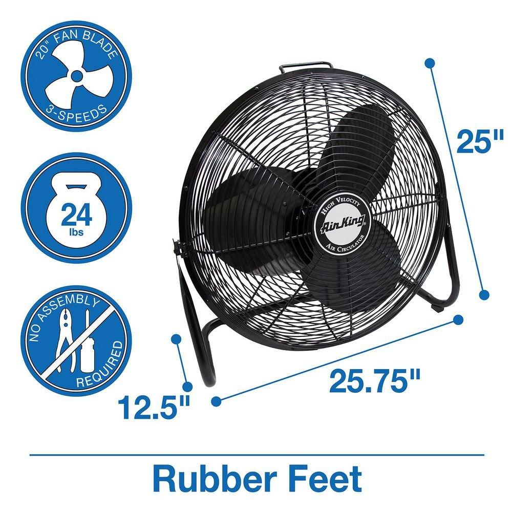 Air King America Inc 3-Blade Pivoting Floor Portable Fan 