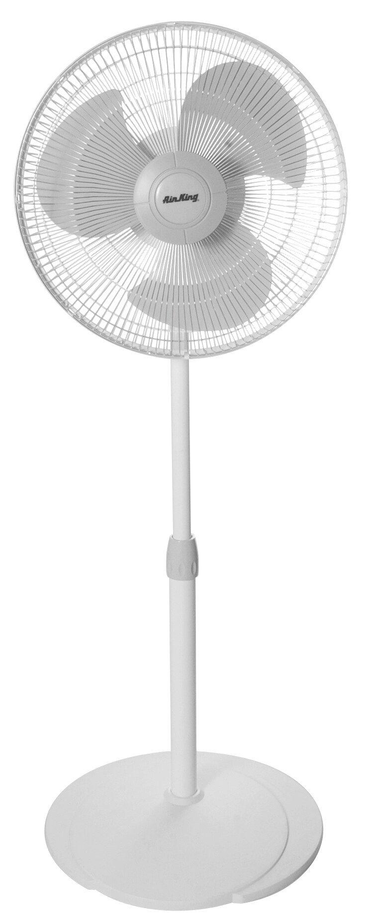 Air King America Inc Grey 16 in. 3-speed Polypropylene Oscillating Pedestal Fan 
