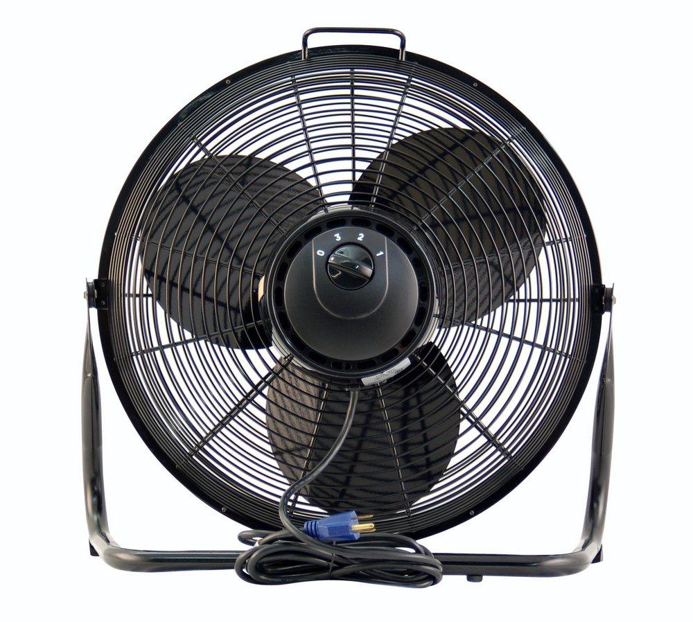 Air King America Inc Black 14 in. 3-Blade Floor Mount Pivoting Fan 