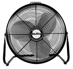 14 in. 3-Blade Floor Mount Pivoting Fan in Black