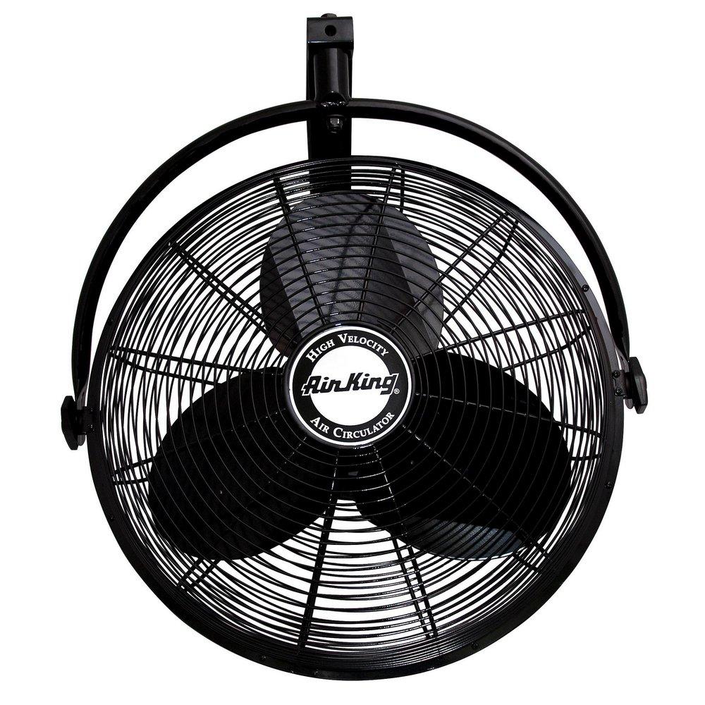 Air King America Inc Black 3-Blade Wall Mount Portable Fan 