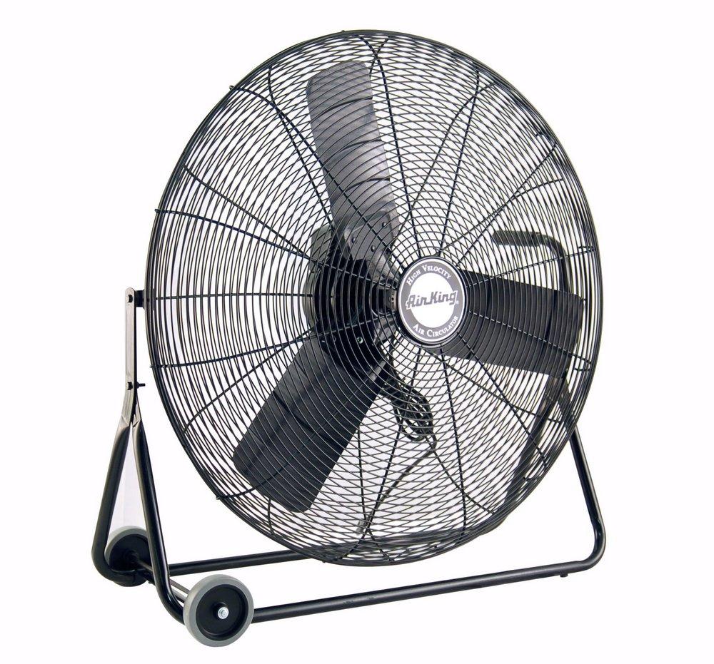 Air King America Inc Black 3-Blade Pivoting Floor Portable Fan 