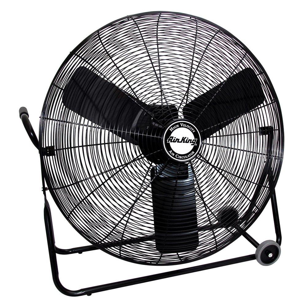 Air King America Inc Black 3-Blade Pivoting Floor Portable Fan 