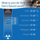 Air King America Inc 3-Blade Oscillating Wall Mount Portable Fan 