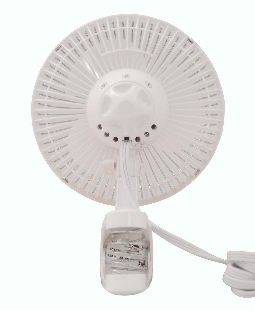 Air King America Inc White 6 in. 3-Blade Clip-On Fan 