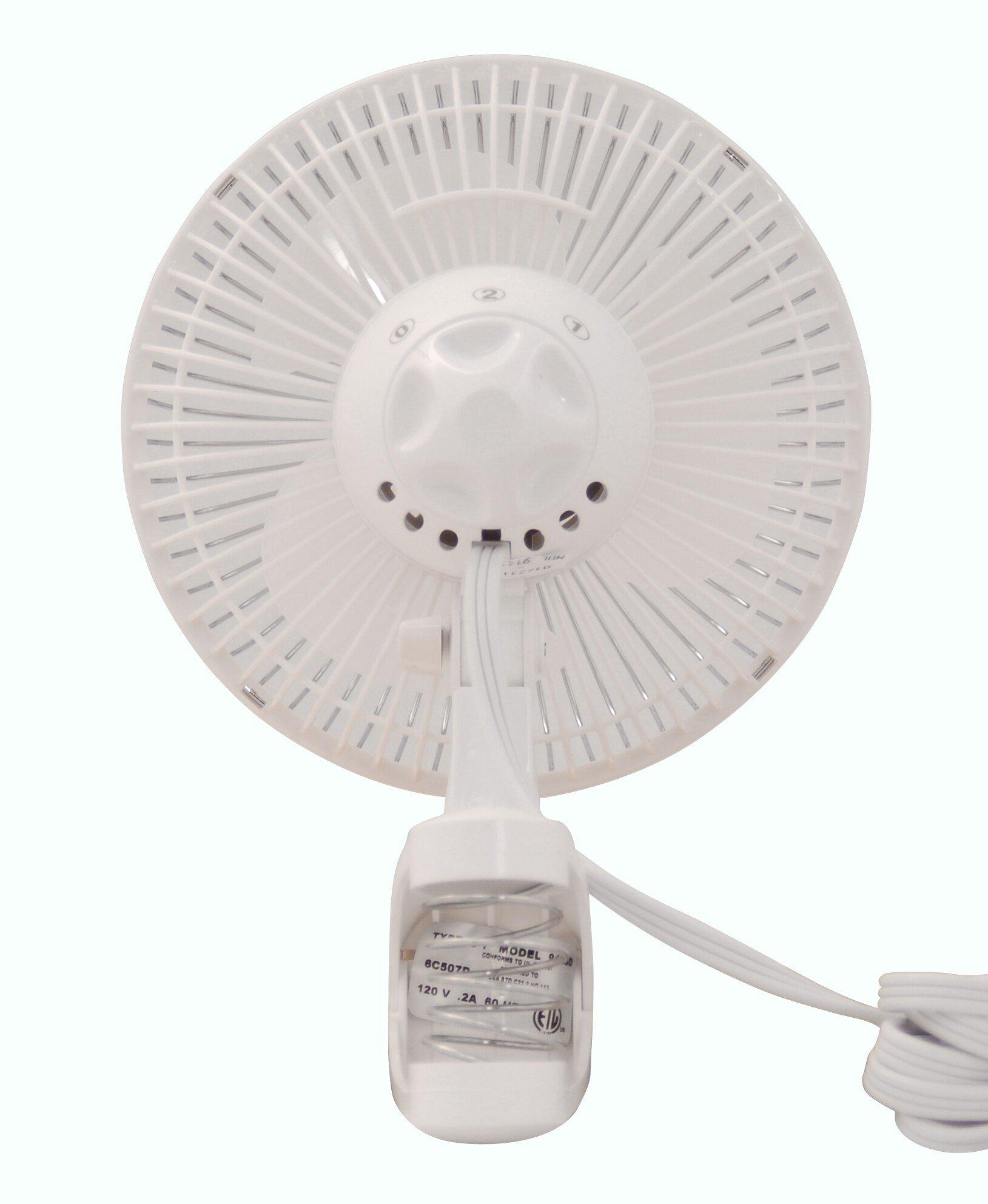 Air King America Inc White 6 in. 3-Blade Clip-On Fan 