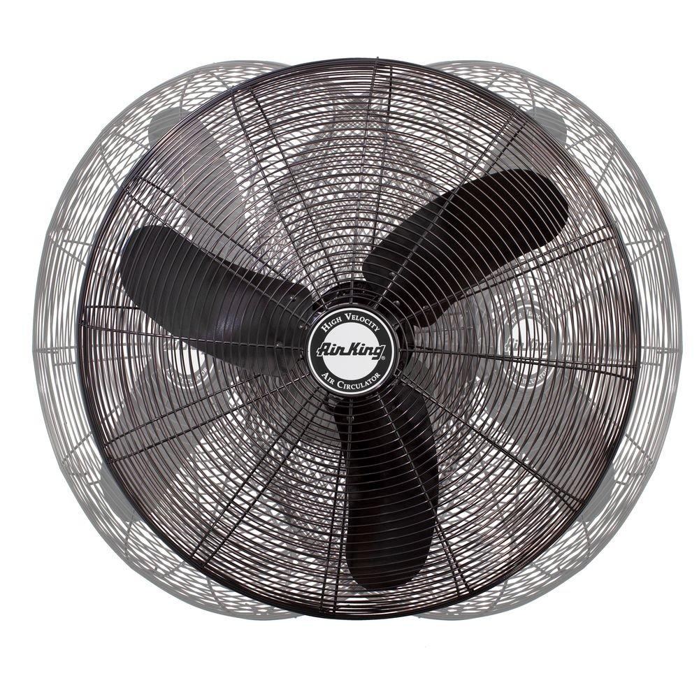 Air King America Inc 3-Blade Oscillating Wall Mount Portable Fan 