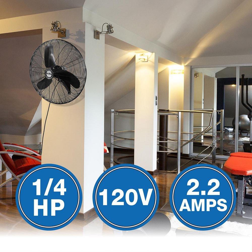 Air King America Inc 3-Blade Oscillating Wall Mount Portable Fan 