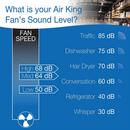 Air King America Inc 3-Blade Oscillating Wall Mount Portable Fan 