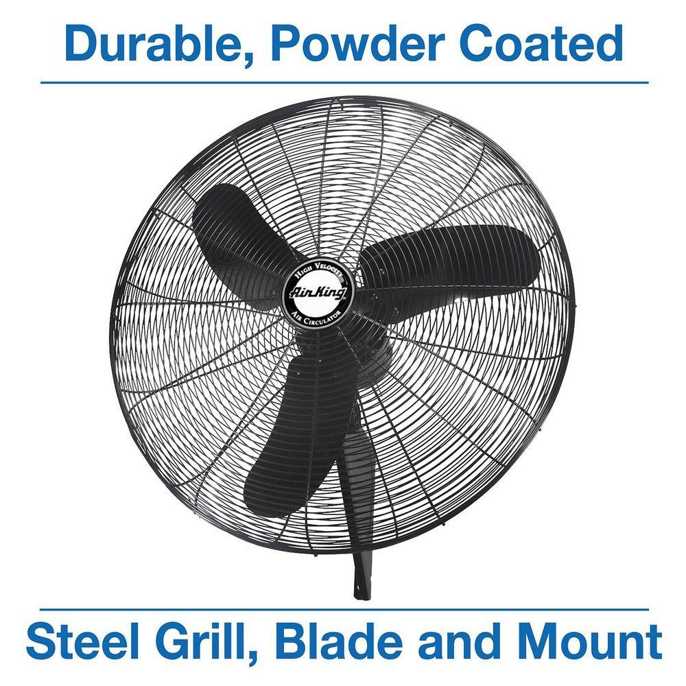 Air King America Inc 3-Blade Oscillating Wall Mount Portable Fan 