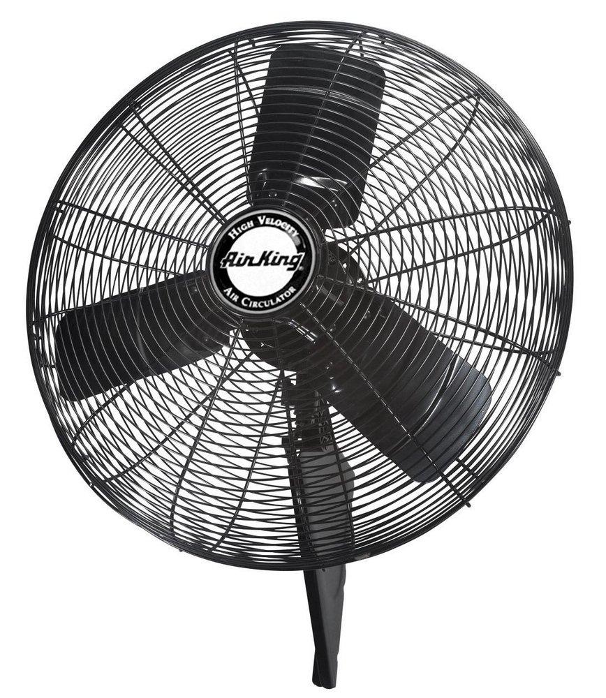 Air King America Inc Black 3-Blade Oscillating Wall Mount Portable Fan 