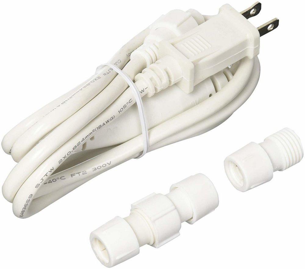 American Lighting White 1.6A Power Connector Kit with Cord 