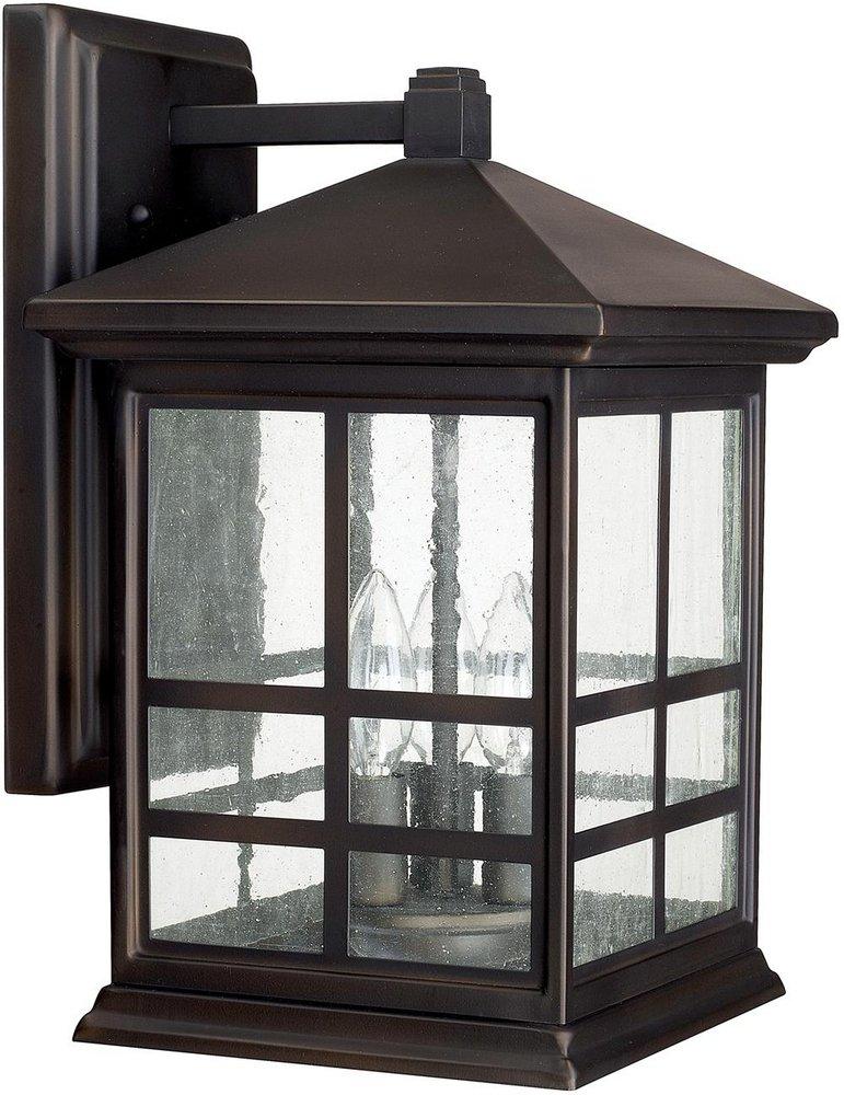 Capital Lighting Old Bronze 60W 3-Light Candelabra E-12 Incandescent Wall Lantern 