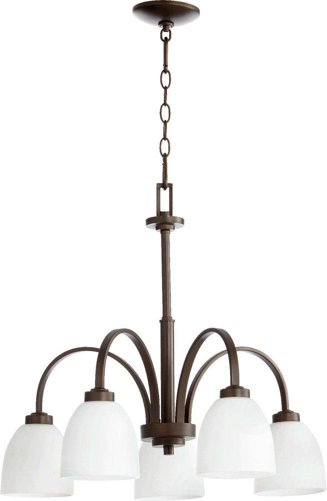 Quorum International Oiled Bronze 5-Light 100W Medium E-26 Base Incandescent Chandelier 
