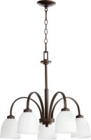 Quorum International Oiled Bronze 5-Light 100W Medium E-26 Base Incandescent Chandelier 