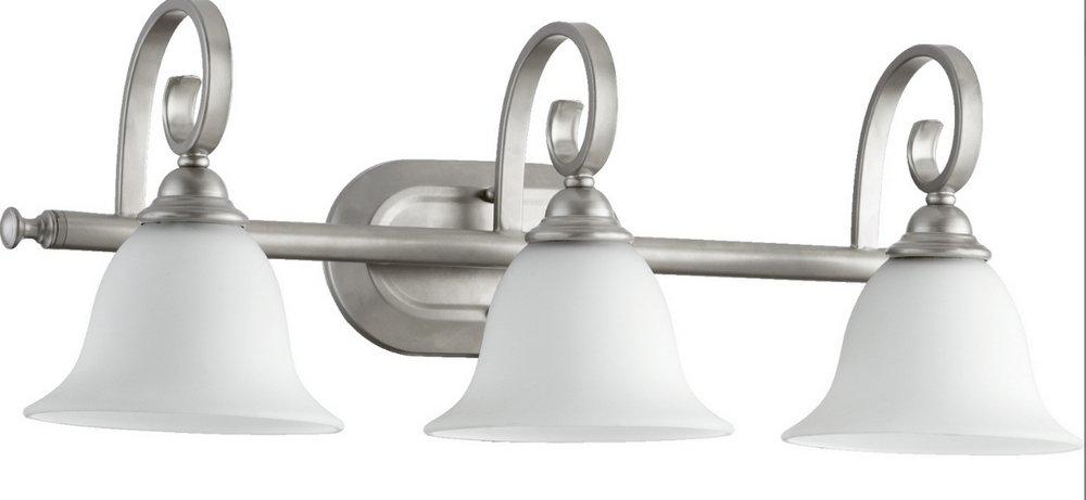 Quorum International Classic Nickel 100W 3-Light Vanity Fixture 