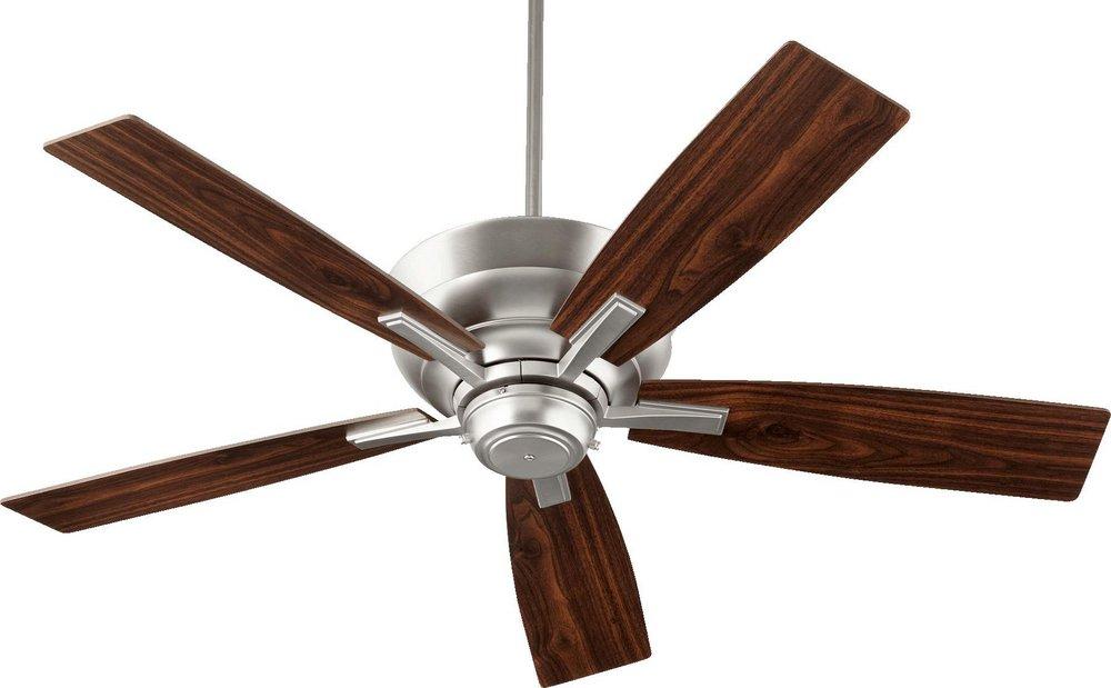 Quorum International Satin Nickel 52 in. 72W 5-Blade Ceiling Fan 