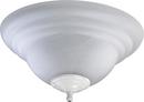 26W 2-Light Compact Fluorescent Fan Light Kit in Satin Nickel/White