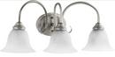 Quorum International Classic Nickel 3-Light 100W Vanity Fixture 