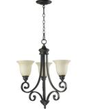 Quorum International Oiled Bronze 3-Light Chandelier 