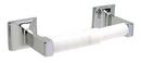 Surface Mount Toilet Tissue Holder in Satin Nickel with White