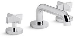 Two Handle Widespread Bathroom Sink Faucet in Polished Chrome