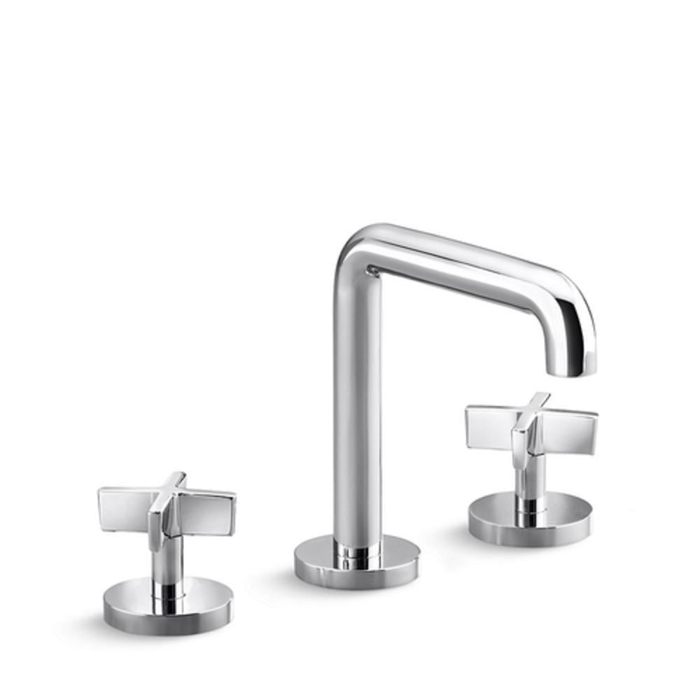 Kallista Polished Chrome Two Handle Widespread Bathroom Sink Faucet 