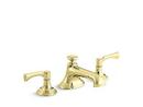 Two Handle Widespread Bathroom Sink Faucet in Unlacquered Brass 