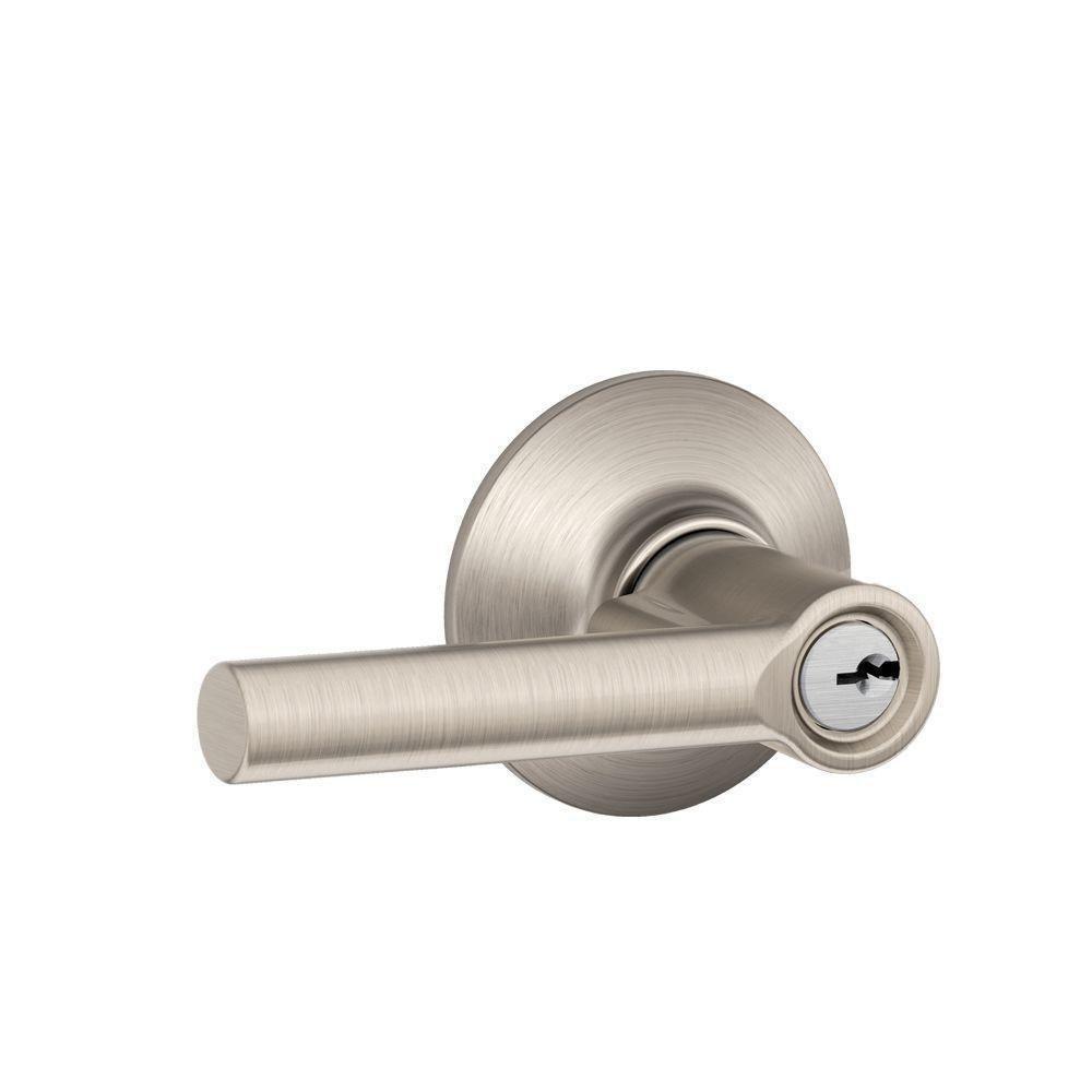 Weslock National Satin Nickel Keyed Entry Lever 